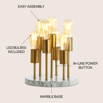 Pleiades 13.5" Modern Metal/Resin LED Accent Lamp - JONATHAN Y